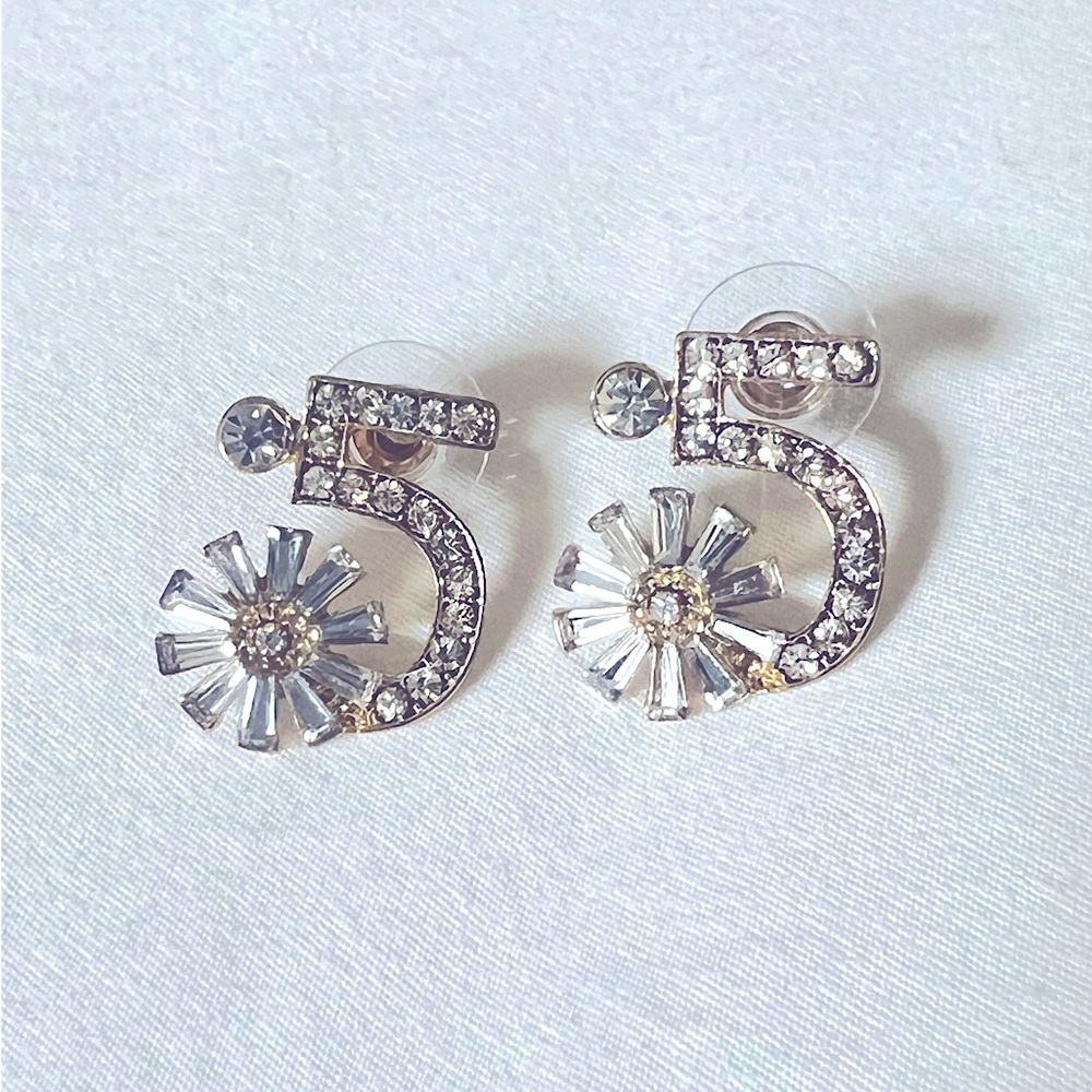 NWOT no.5 Crystal earrings